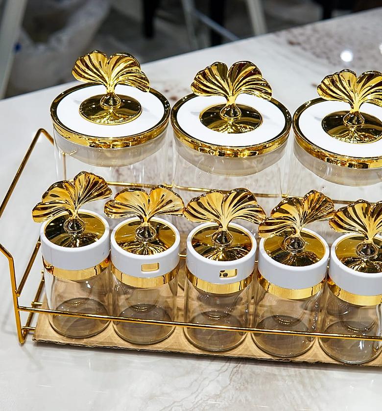 8 pcs glass canister image