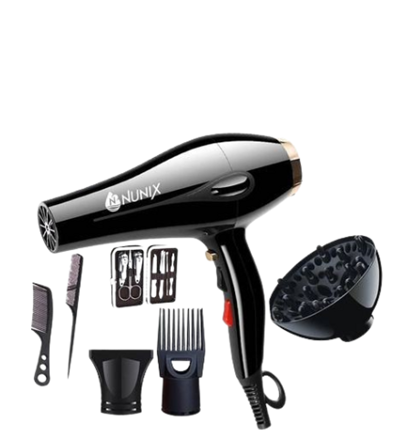 Blow-dry. Nunix blow dryer HD-77C Commercial blow dry hair dryer with accessories image