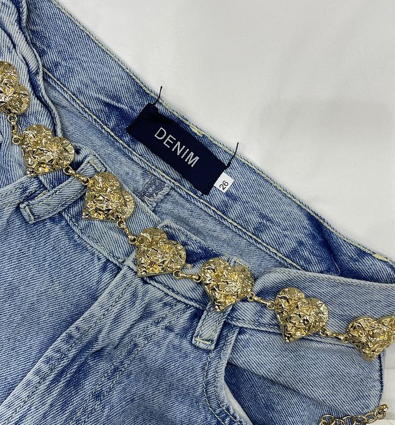 Luxe Textured Heart Chain Belt image