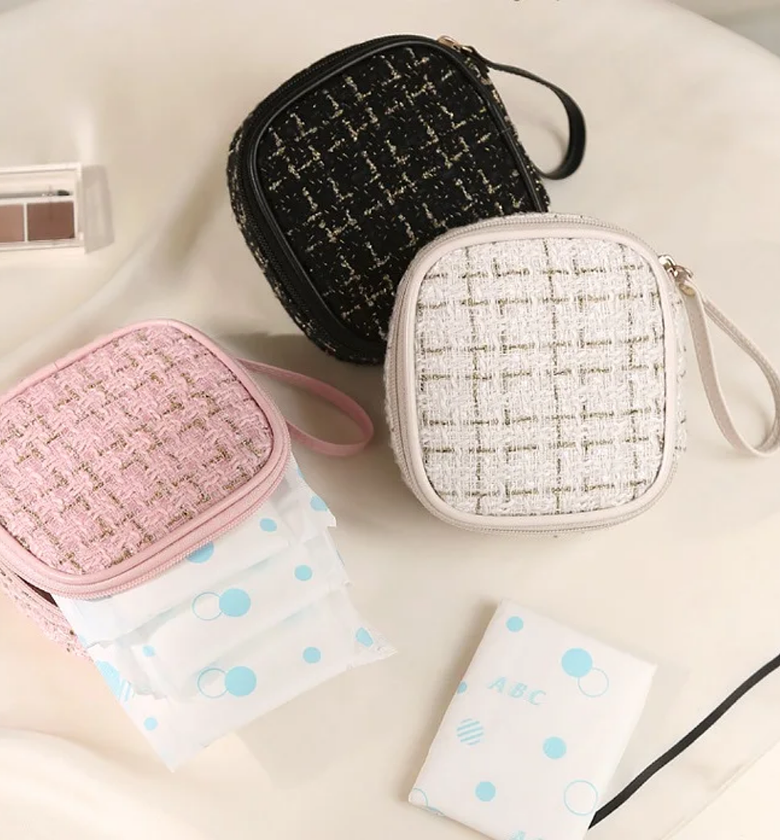 Cute Tweed Cosmetic & Lipstick Pad Pouches image