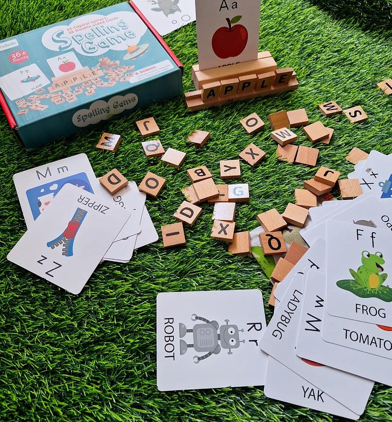 Wooden spelling game image