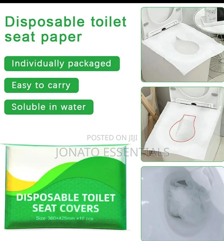 10pcs Toilet Seat Paper Covers image