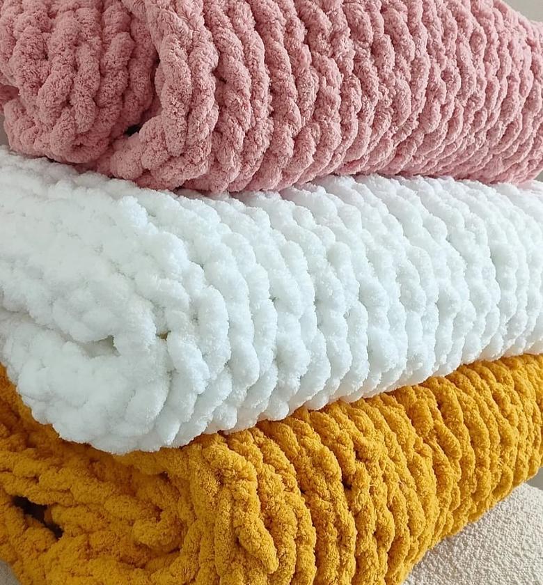 Chunky chenille blanket  image