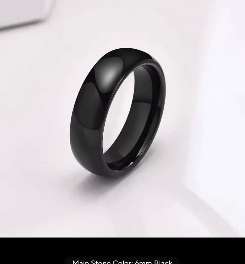 Midnight Onyx Tungsten Carbide 6mm Band image