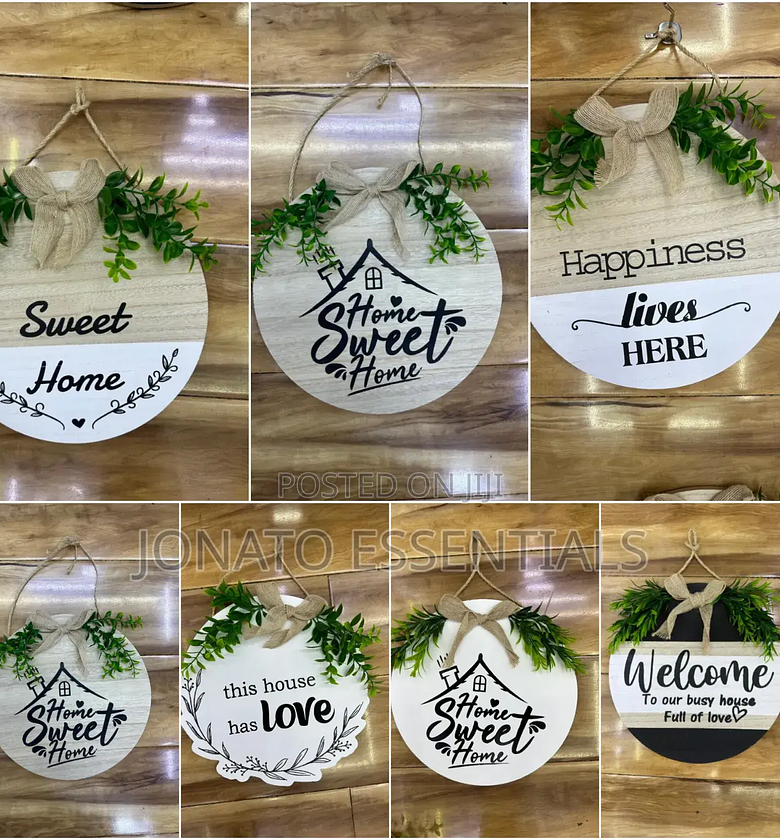Wooden Wall Hanging and Door Wreath image