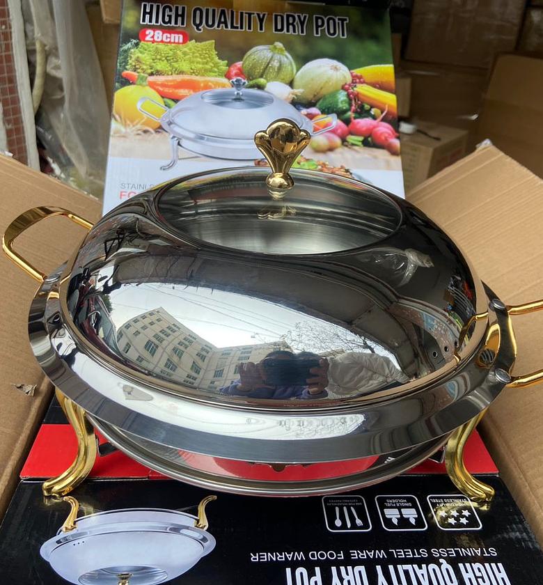 28cm Stainless Steel Round Buffet Chafing Dish image