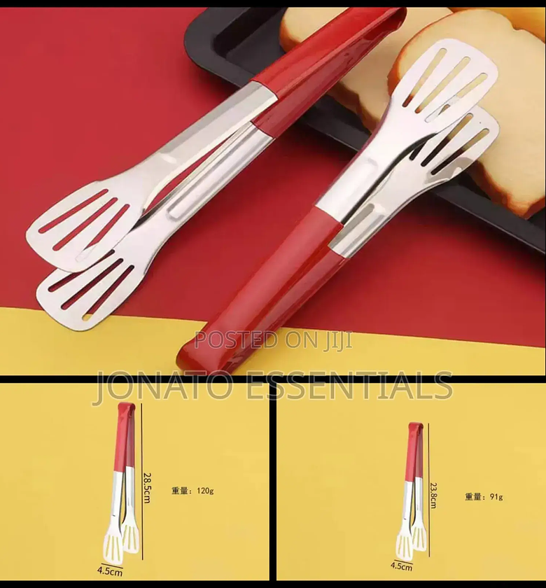 2pcs Food Tongs Set With Silicone Handle image