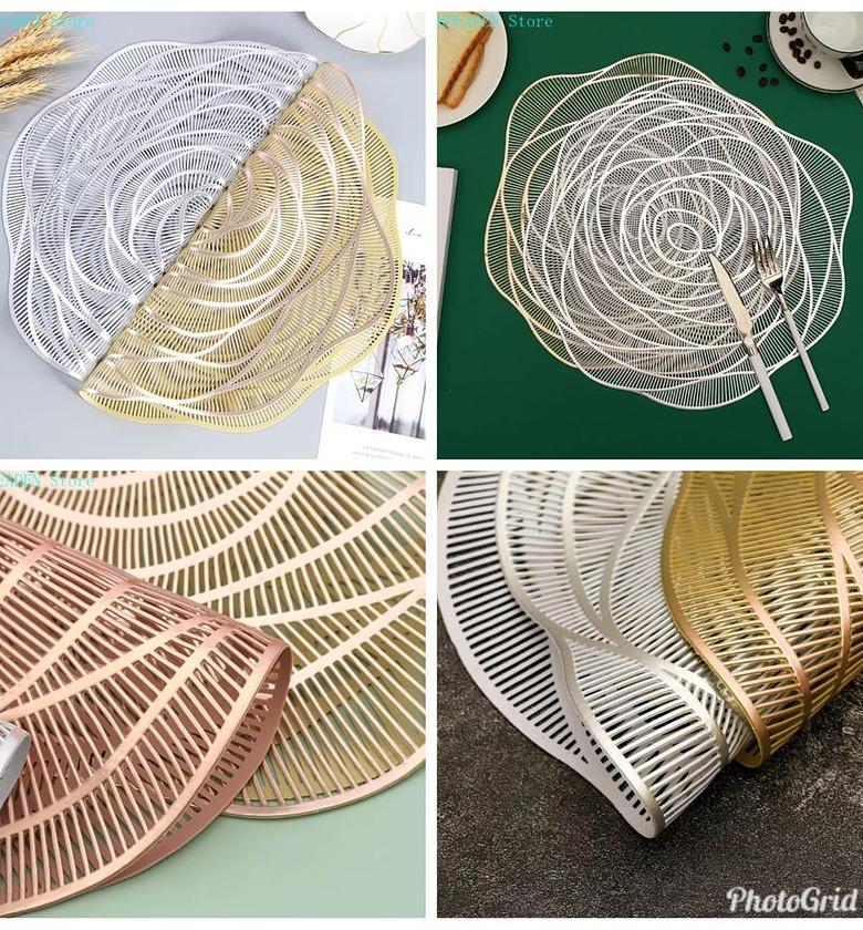 TABLE MATS.   A set of 6pcs  PVC Table Mat image