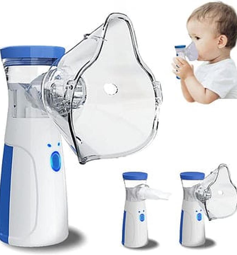 Nebulizer. Ultrasonic Home Mesh Portable Handheld Micro-Mesh Nebulizer Steam Aerosol Inhaler Machine Hospital Medical Asthma Atomizer Breathing image