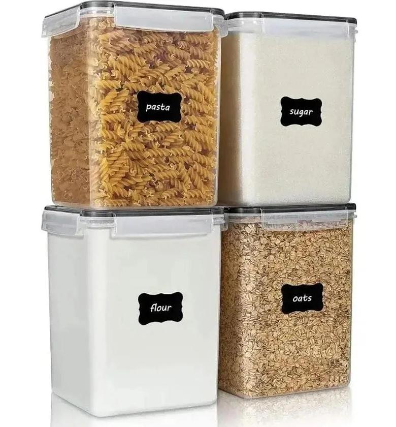 4pcs BPA-Free Airtight Food Storage Containers 5.2Ltrs  image