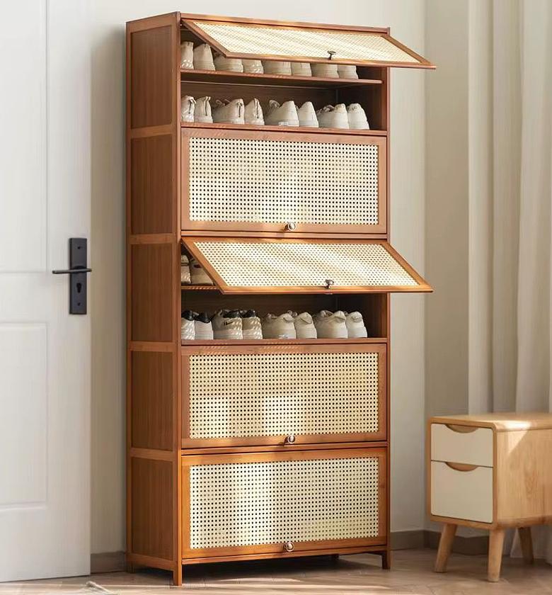 Tall 11-Layer Bamboo Storage Cabinet (172cm) image
