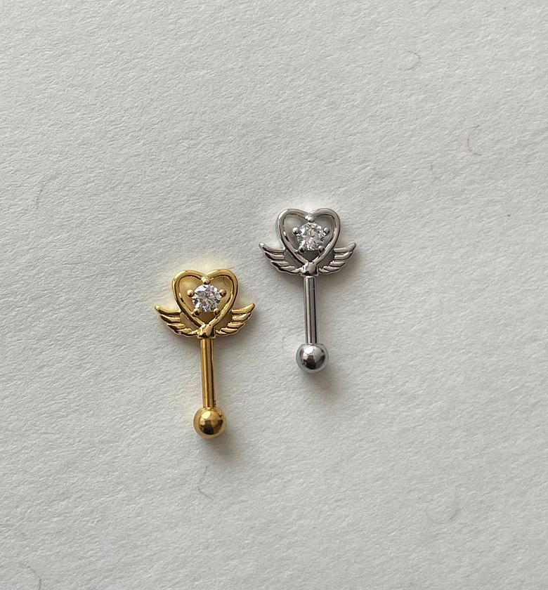 Angel Wing Heart Helix Piercing Earrings image