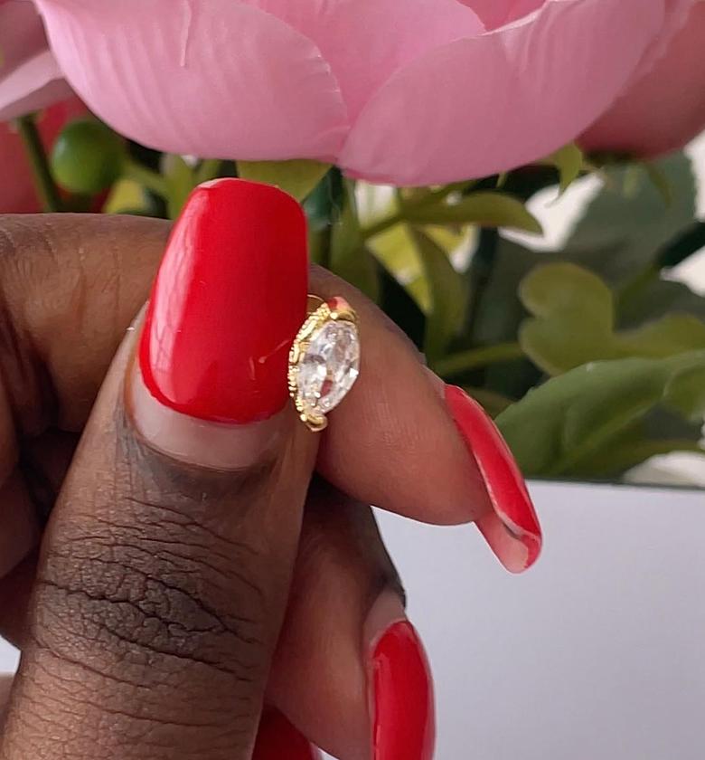  Marquise Allure Flat Back Stud  image