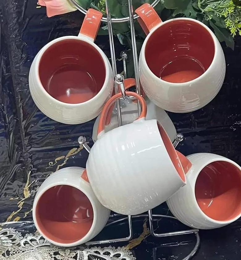 Ceramic pot like mug. 6pcs Cup Set image