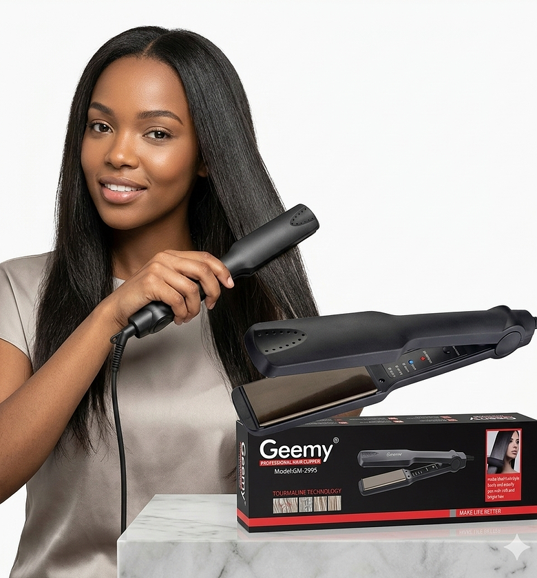 Geemy GM-2995 Professional Hair Straightener with Tourmaline Technology for Shiny Hair - Best Flat Iron image