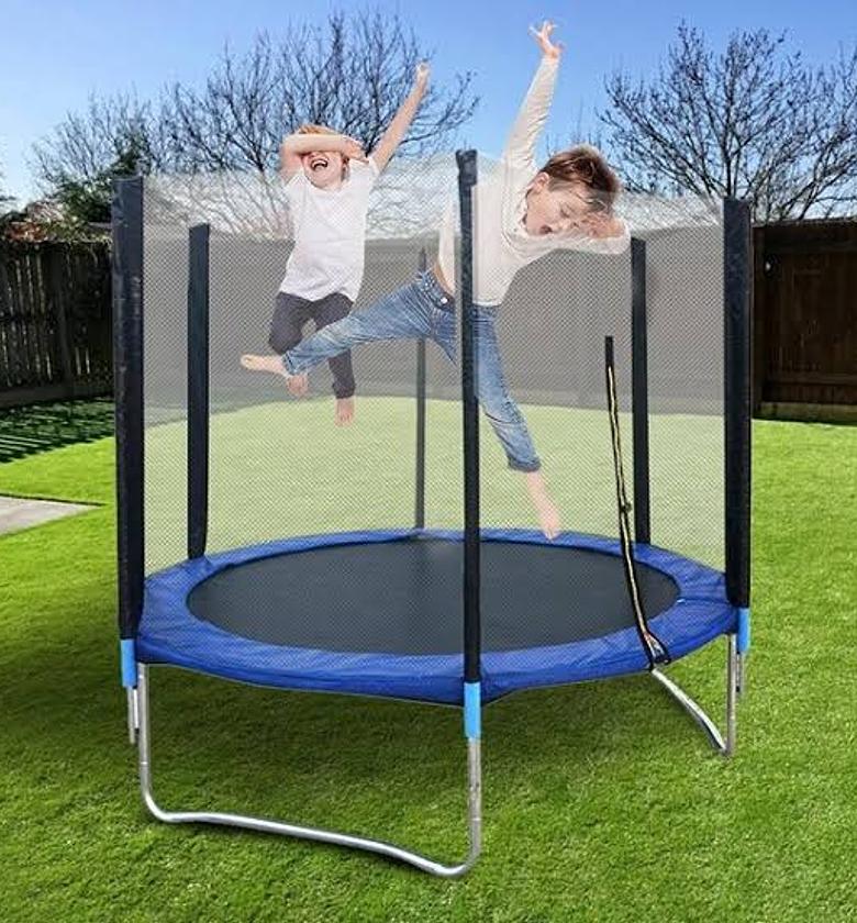 Trampoline.  6FT Kids Children's Trampoline with Safety Enclosure Net Indoor image