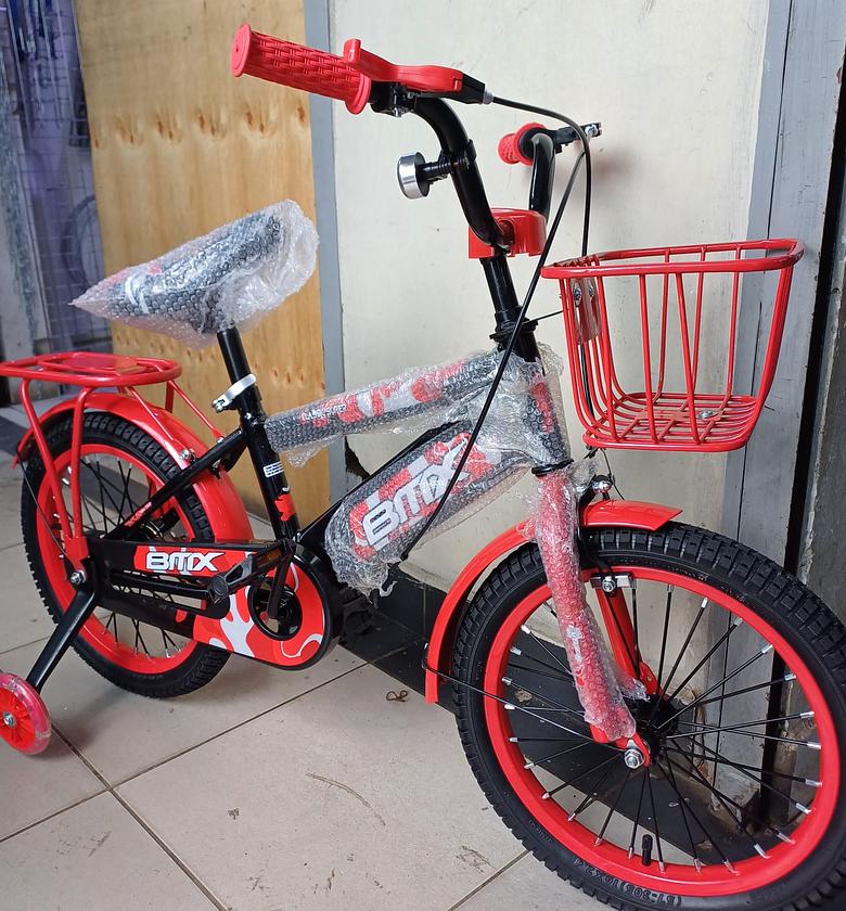 Kids Bikes . Bmx Beautiful Kids Bicycle Size 16 Between Age 5yrs to 10yrs With Trainee Wheels  image