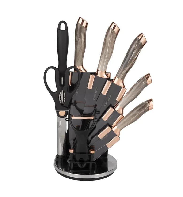 9 Piece Rose Gold Marble Pattern Paint Knife image