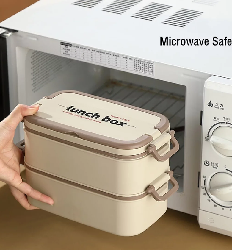 Double-Layered Lunch Box with Matching Insulated Bag image