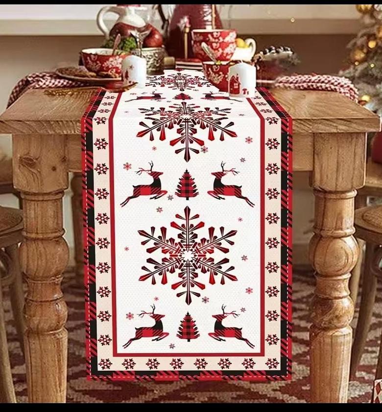 Christmas-Themed Table Runner (33cm x 185cm) image