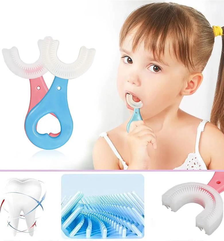 Kids U Shaped Toothbrush, Soft Silicone Toothbrush image
