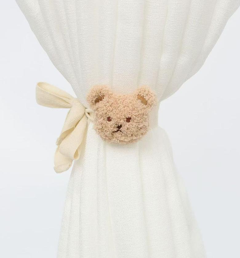 2pc Cartoon Bear Curtain 3D Cute Window Curtain  image