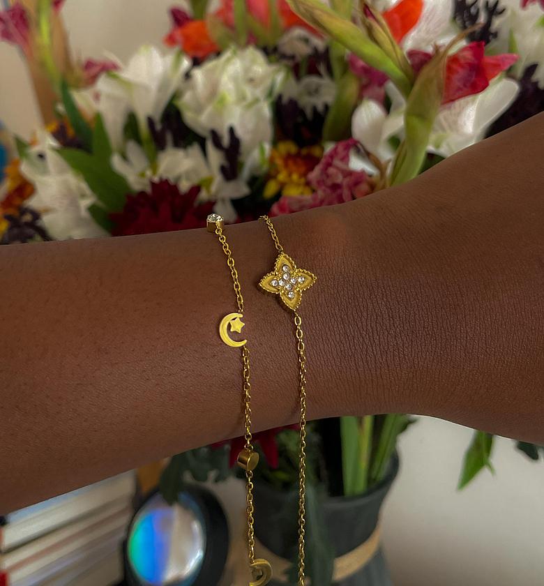 Celestial Bloom Dual-Strand Bracelet image