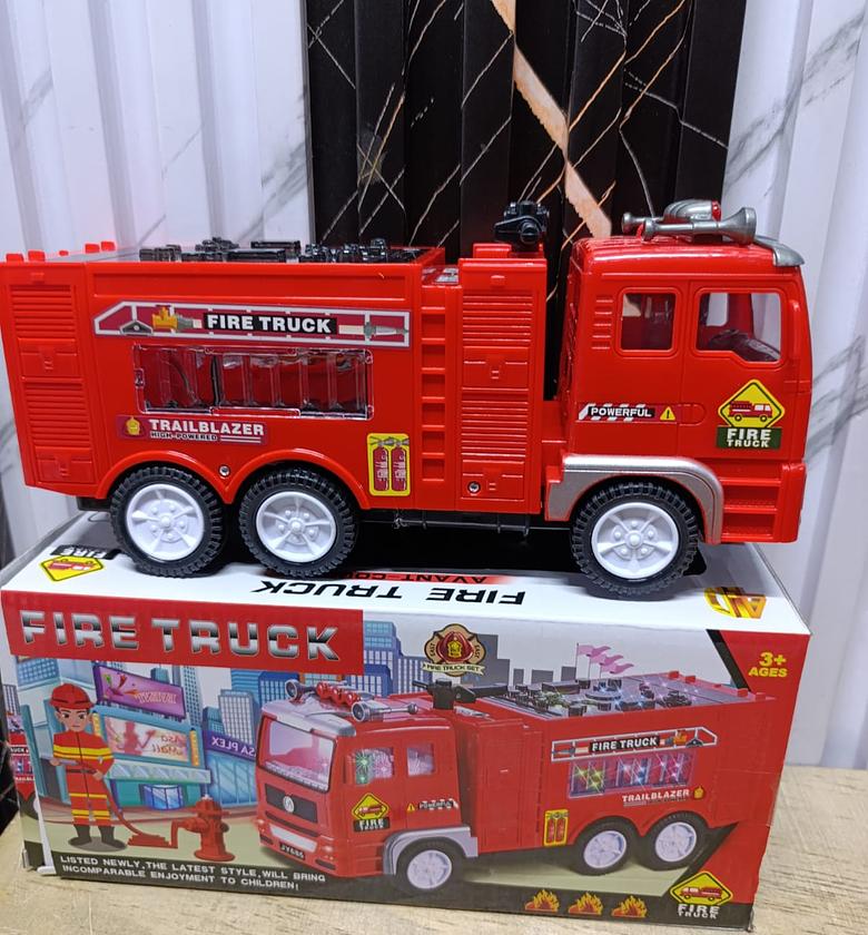 Kids battery Controlled firetruck with sound and light image