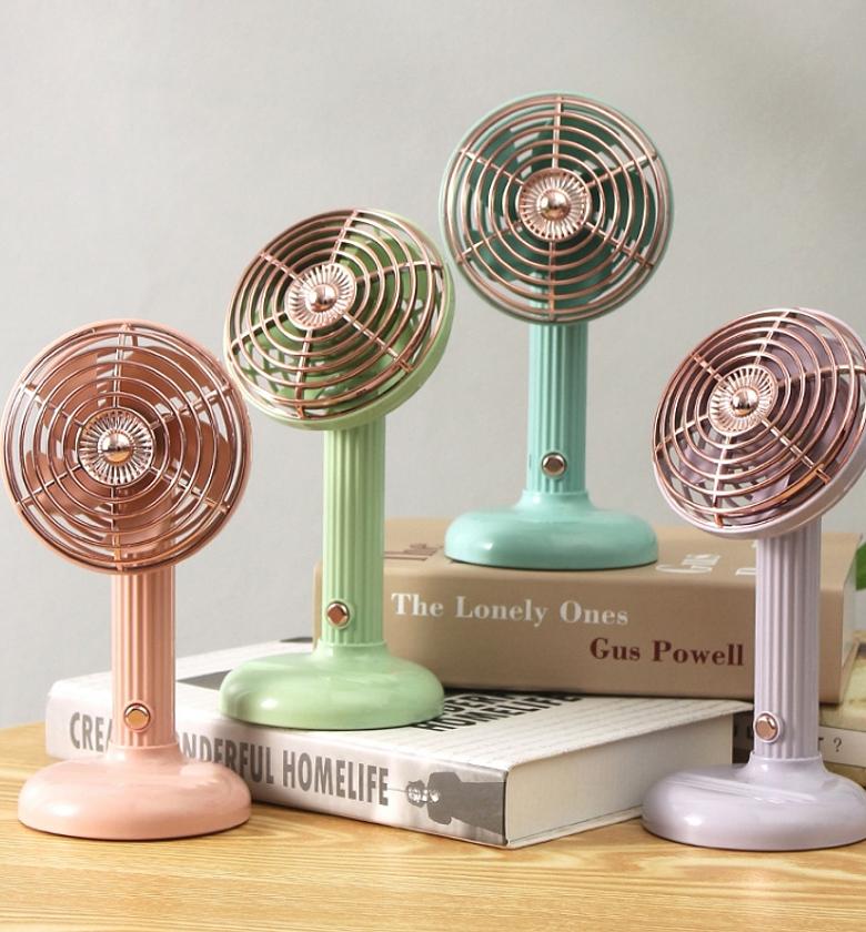 Retro Handheld Desktop Rotatable Fan image
