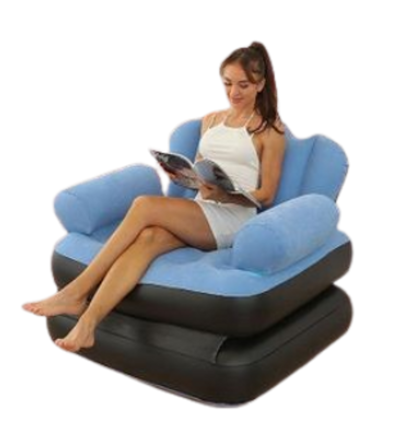 5-in-1 Pull-Out  inflatable couch or chair that converts into a bed. Inflatable Multifunction Sofa Bed image