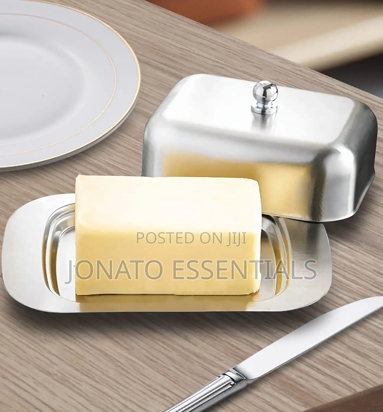 Stainless Steel Butter Dish With Lid, Storage Box image