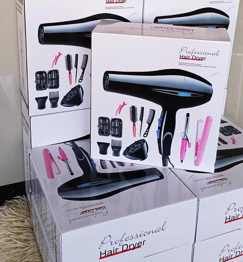Professional hair dryer. 12Pcs Professional blow dry with accessories  image
