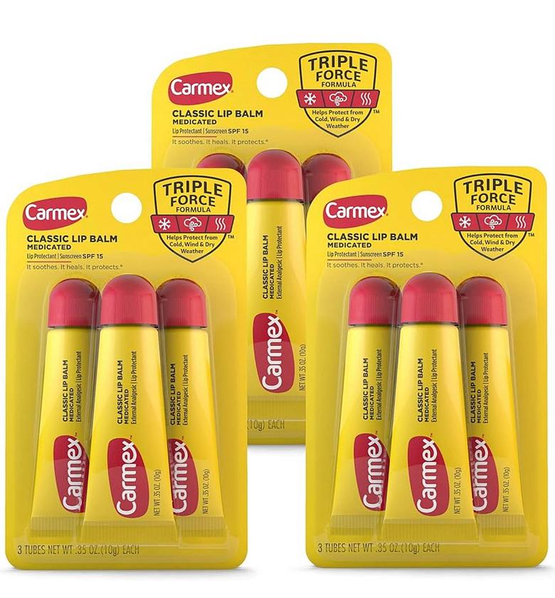 Carmex Classic Lip balm Medicated (Triple Pack). image