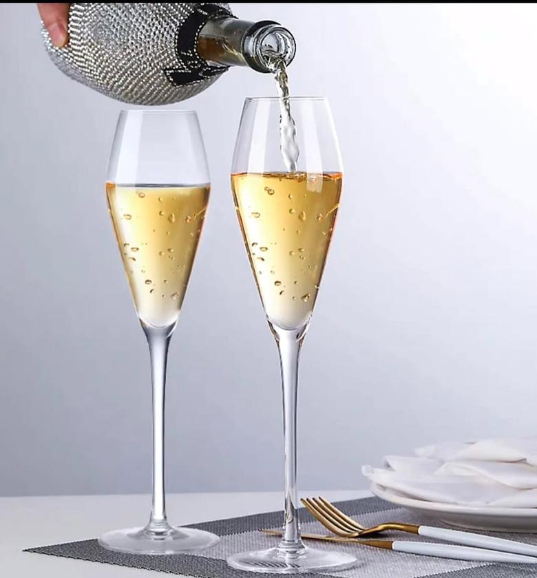 Elegant Slanted Crystal Glass image