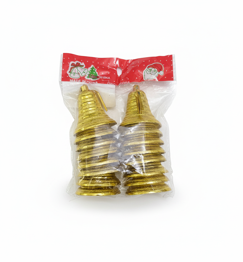 Gold Christmas Bells Pack of 16 Festive Decor Kenya image