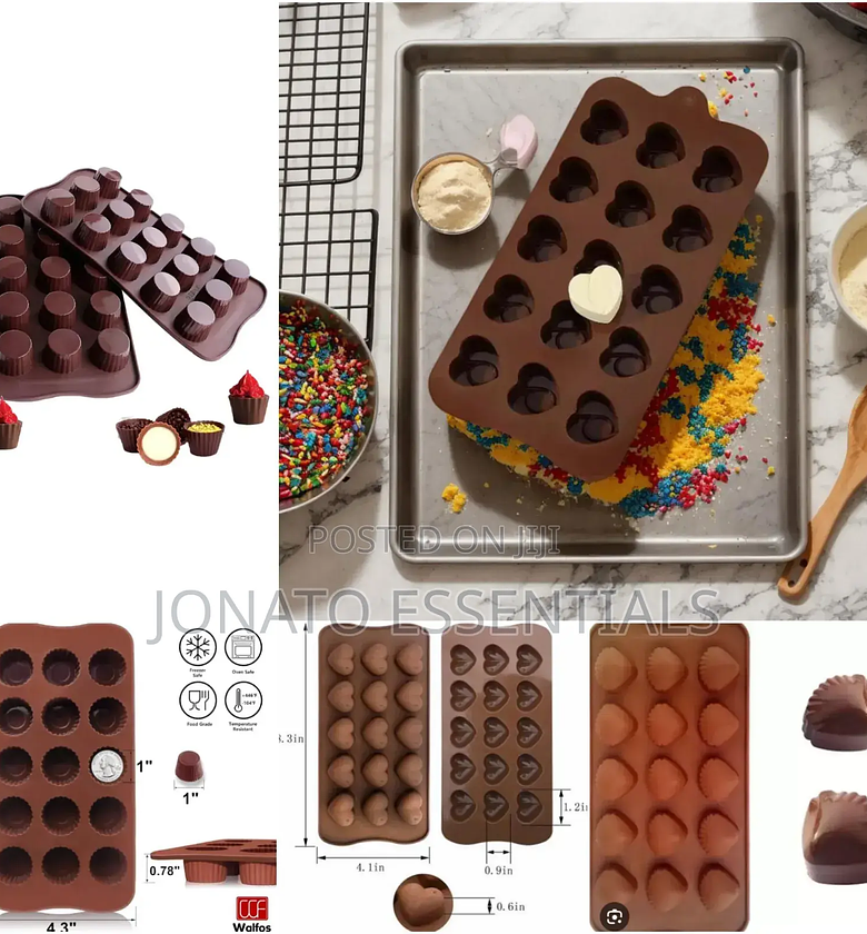 15 Slot Silicone Chocolate Mould, Mold image