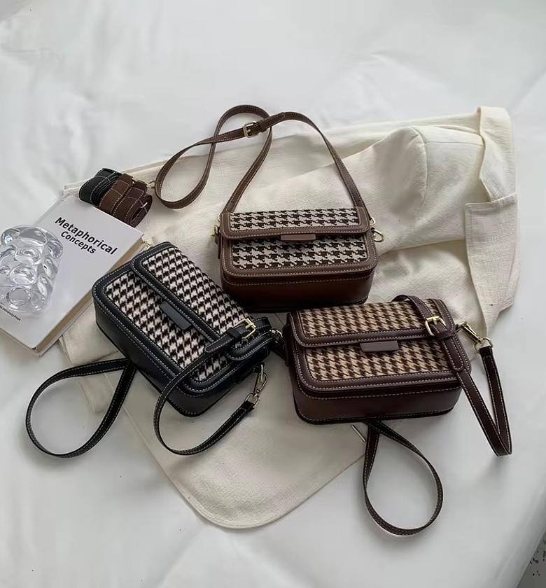 Two-Tone Croc Shoulder Bag image