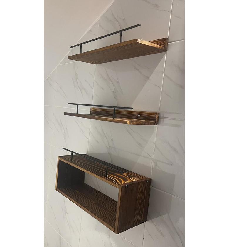 3tier Bathroom floating shelves image