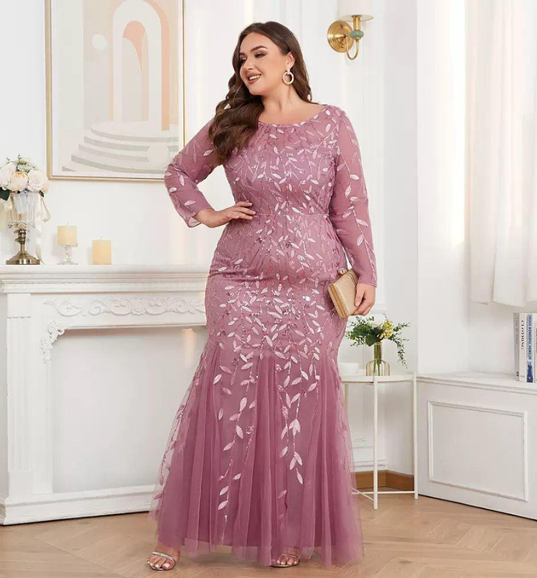 Rosewater Vine Embellished Mermaid Gown image