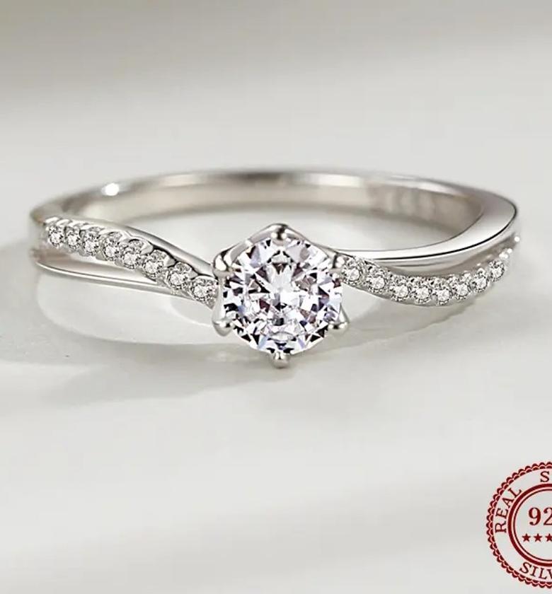 Sterling silver promise ring  image