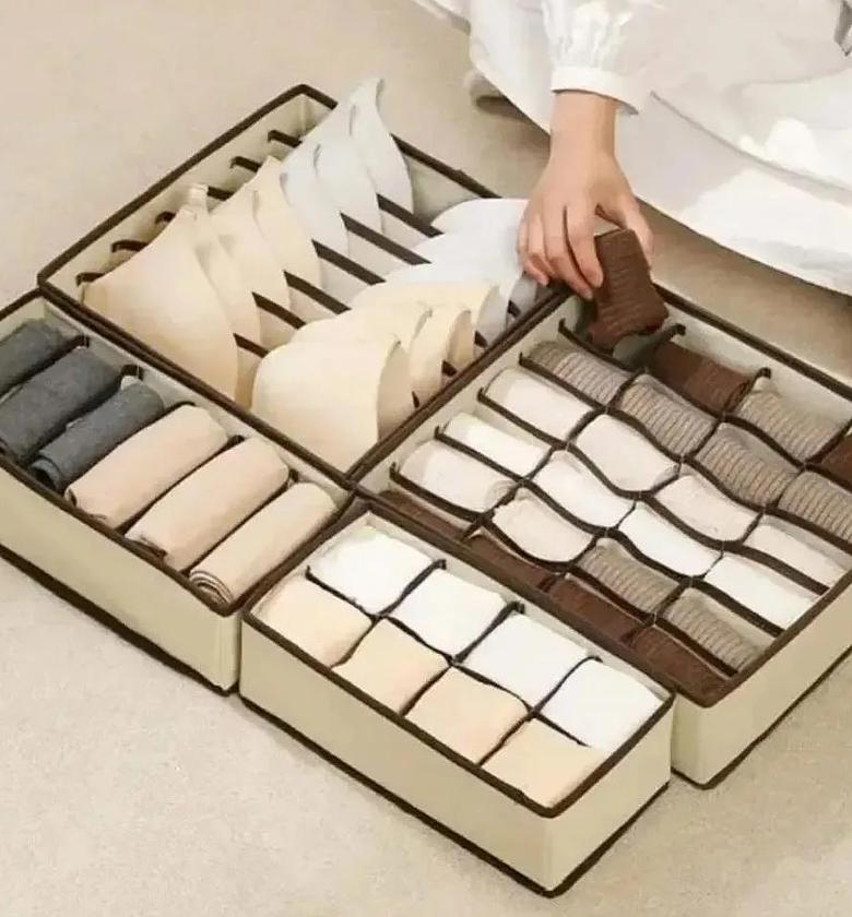 4 in 1 foldable undergarments organizer image
