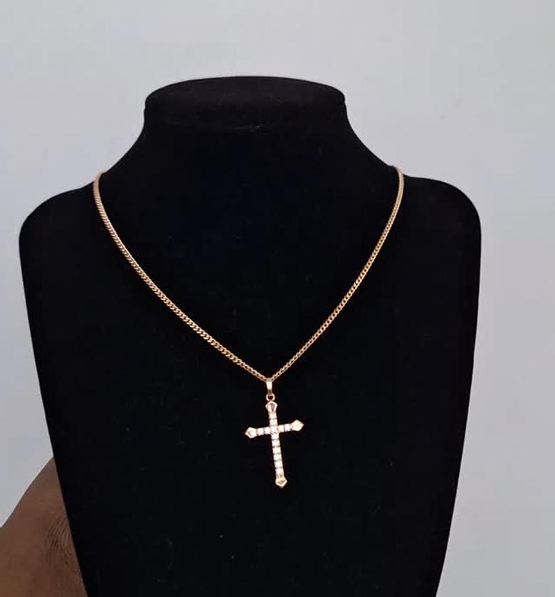 hypollargenic non tarnish and anti fading gold coated necklace image