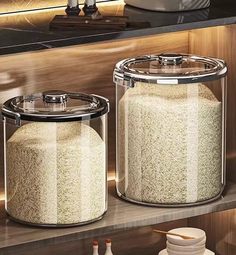 Acrylic Airtight Rice & Cereal Storage Bucket image