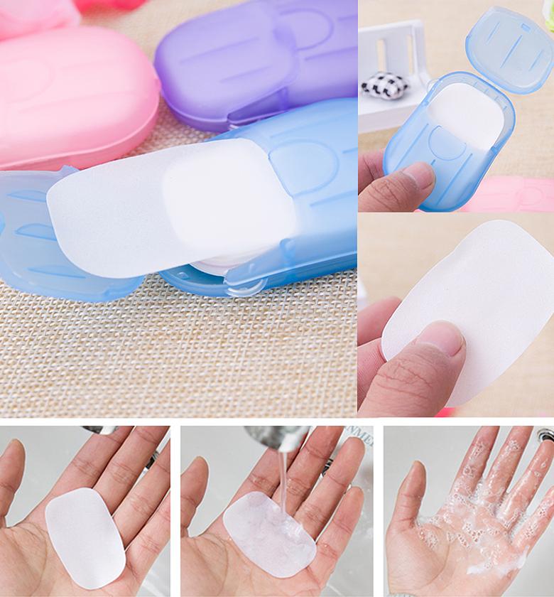 20pcs Disposable Soap Paper Travel Soap Paper L image