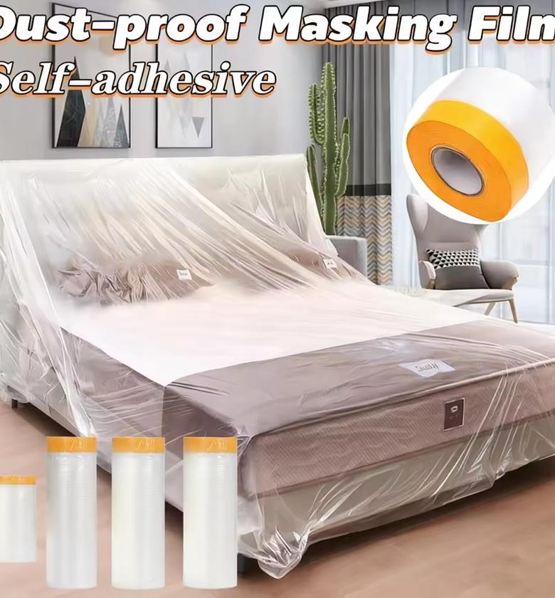 Dustproof and Waterproof Furniture Dust Cover, Masking Film image
