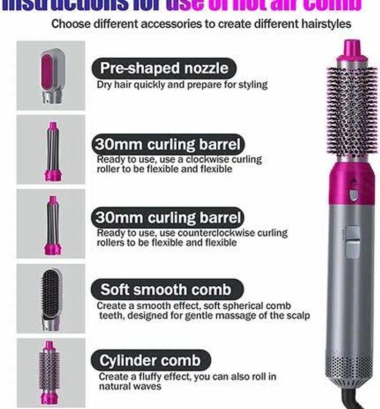 Five-in-One Automatic Curling Iron & Hair Styling Tool image