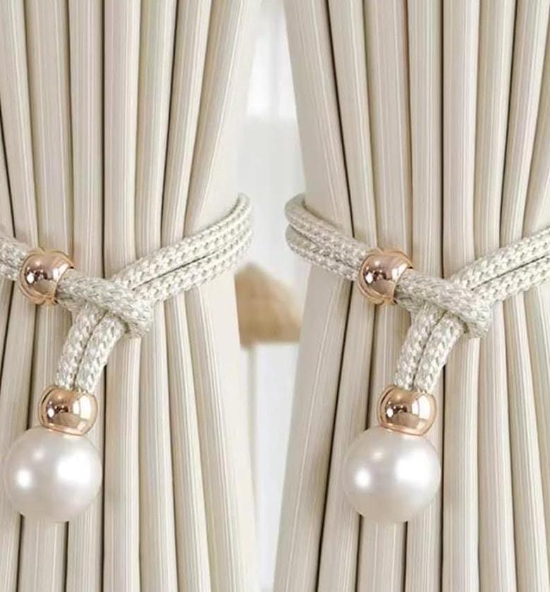 Pearl curtain tie backs. image