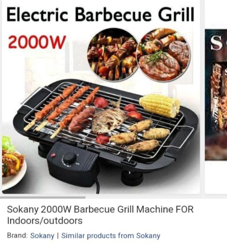 Sokany Non Stick Smokeless Electric Barbeque Grill Stainless Steel image