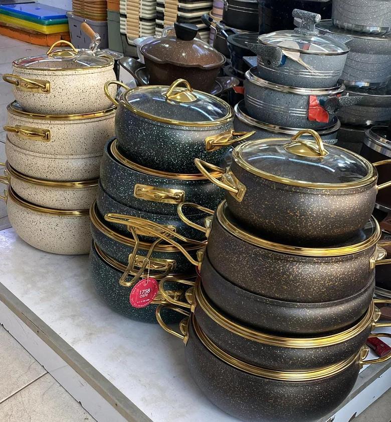 9PCS GRANITE COATING KITCHEN COOKWARE SET image