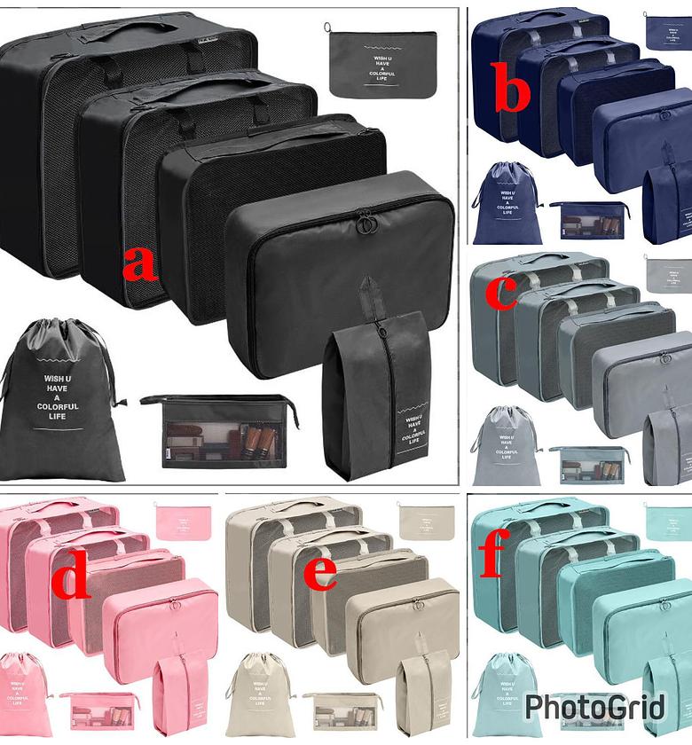 8pcs Luggage Travel Organizers For Suitcase With Toiletry Case image